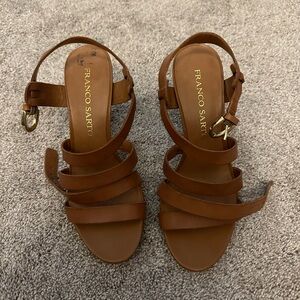 Franco Sarto heels size 6 cognac